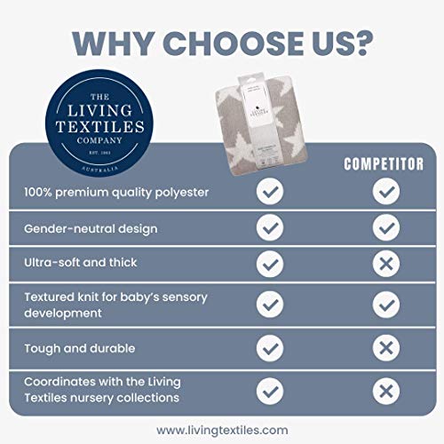 Living Textiles Grey Stars Chenille Soft Baby Blanket Reversible Premium Cozy Fabric For Best Comfort - For Infant,Toddler,Newborn,Nursery,Boy,Girl,Unisex,Throw,Crib,Stroller,Gift, Grey Stars 40X30 #TOP2