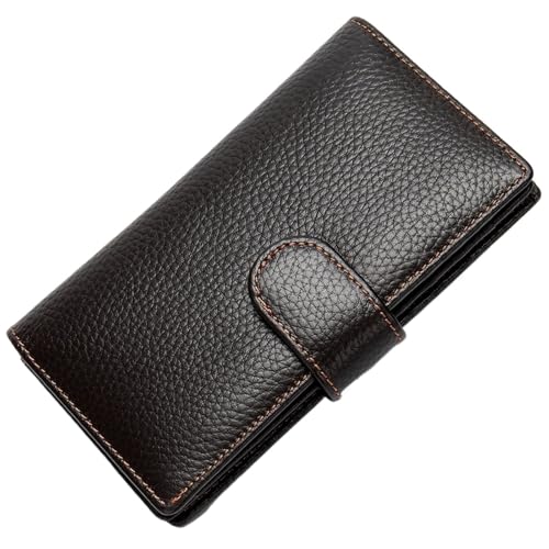 Womens wallet Luxury Genuine Leather Men's Long Wallet Clutch Purse Card Holder Coin Bag for Men