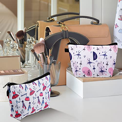 Saintrygo 6 Pack Cute Cosmetic Ballet Bag Ballet Girl Dance Gifts Dance Makeup Bag Adorable Travel Ballet Pouch Dance Cosmetic Case Toiletry Organizer For Girls Women Dancer, 6 Styles #TOP5