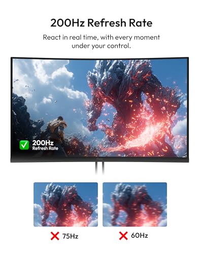 Image of Two Pixio PXC248WAVE 24 inch 200Hz Refresh Rate FHD 1080p Resolution 1500R Curve Fast VA Panel 1ms GTG Response Time HDR Curved Gaming Monitor and PS1D Wave Black Dual Monitor Arm - Fits up to 32 inch