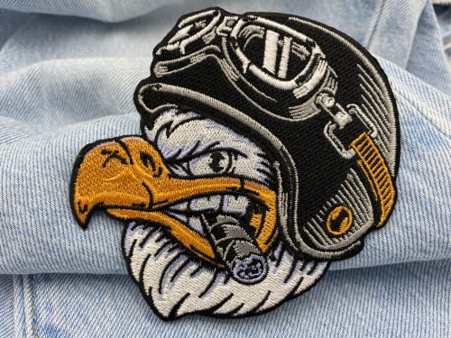 Finally Home Biker Eagle Iron-On Patch for Leather Vests | Motorcycle Cowl Patches, America USA Vest Iron on Patches, Embroidery Patch, Ironable Patch, Badges Finally Home