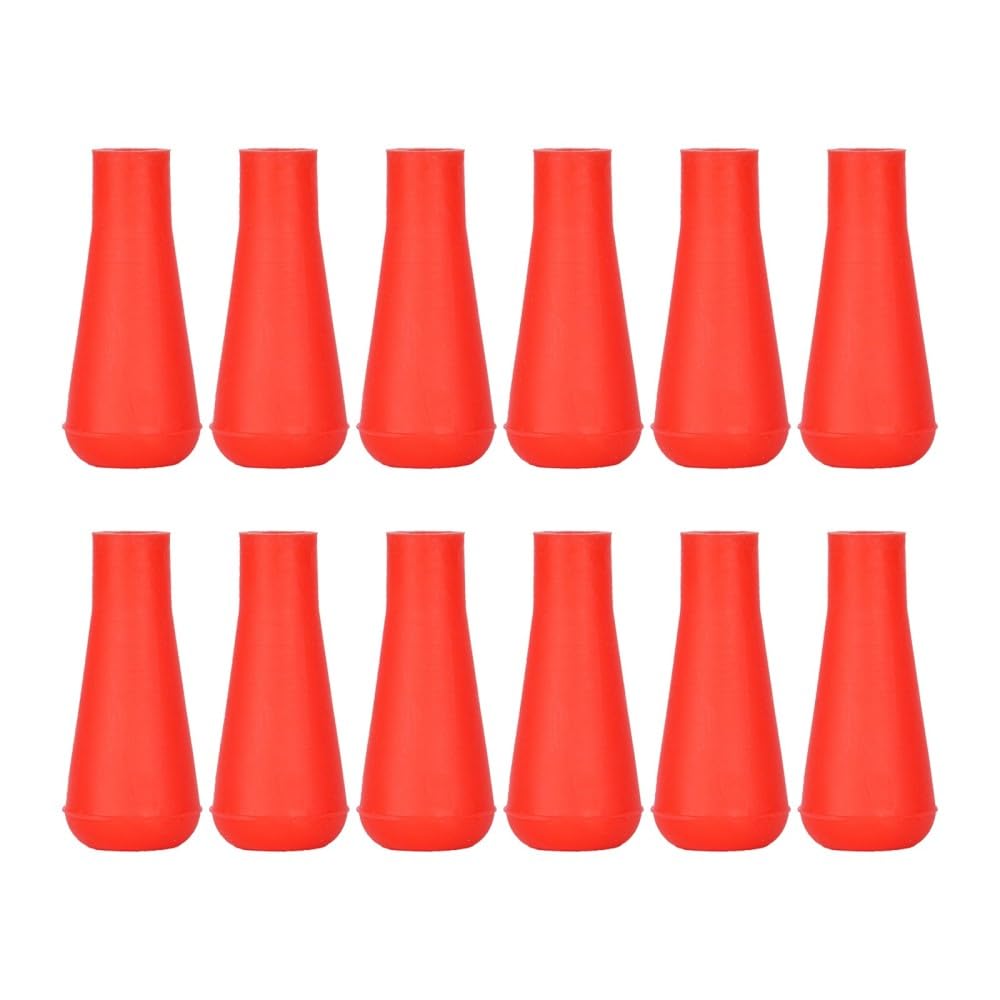 BDKMMS Rubber Arrowheads for Archery Practice, 12Pcs Soft Rubber Blunt Tips for 6mm Arrow Shafts, Suitable for Carbon Wood Glass Fiber Shafts, Outdoor Sport Training Accessories Replacement Set