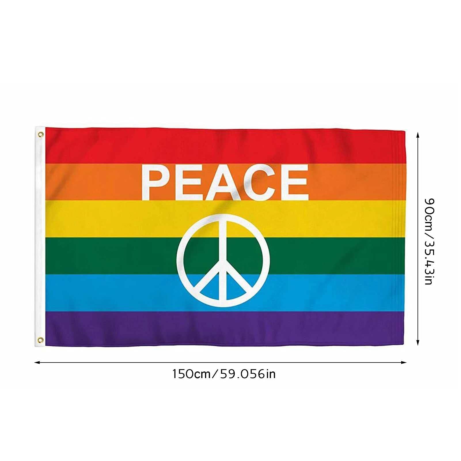 Rainbow Polyester Flag Pride/LGBTQ 90x150 Cm