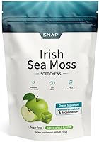 Vista 10 de Cápsulas de musgo de mar irlandés con vejiga, raíz de bardana y soporte energético de yodo, suplemento de costura para elevar el estado de ánimo