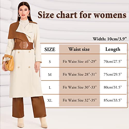 Whippy 2 Pack Women Snap-Button Elastic Wide Belt Girl's Stretchy Waistband For Dress Coat #TOP4