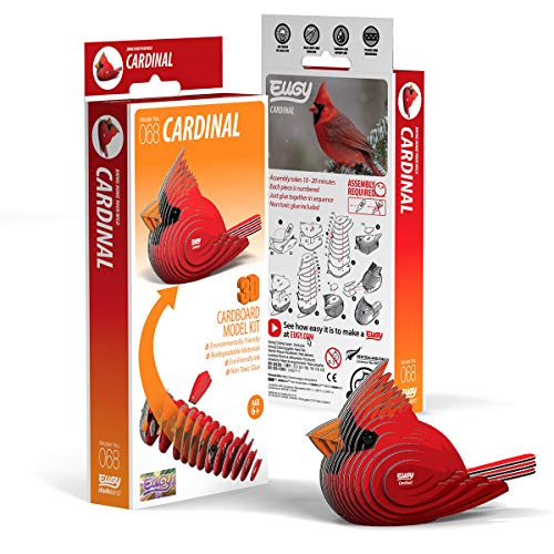Eugy 068 Cardinal Eco-Friendly 3D Paper Puzzle [New Seal] #TOP1