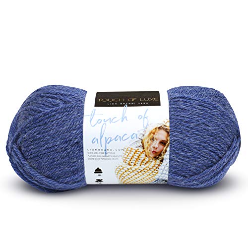 Lion Brand Hilos 674  109 Touch de Alpaca, acrílico, Azul, 20,32 x 7,62 x 7,62 cm