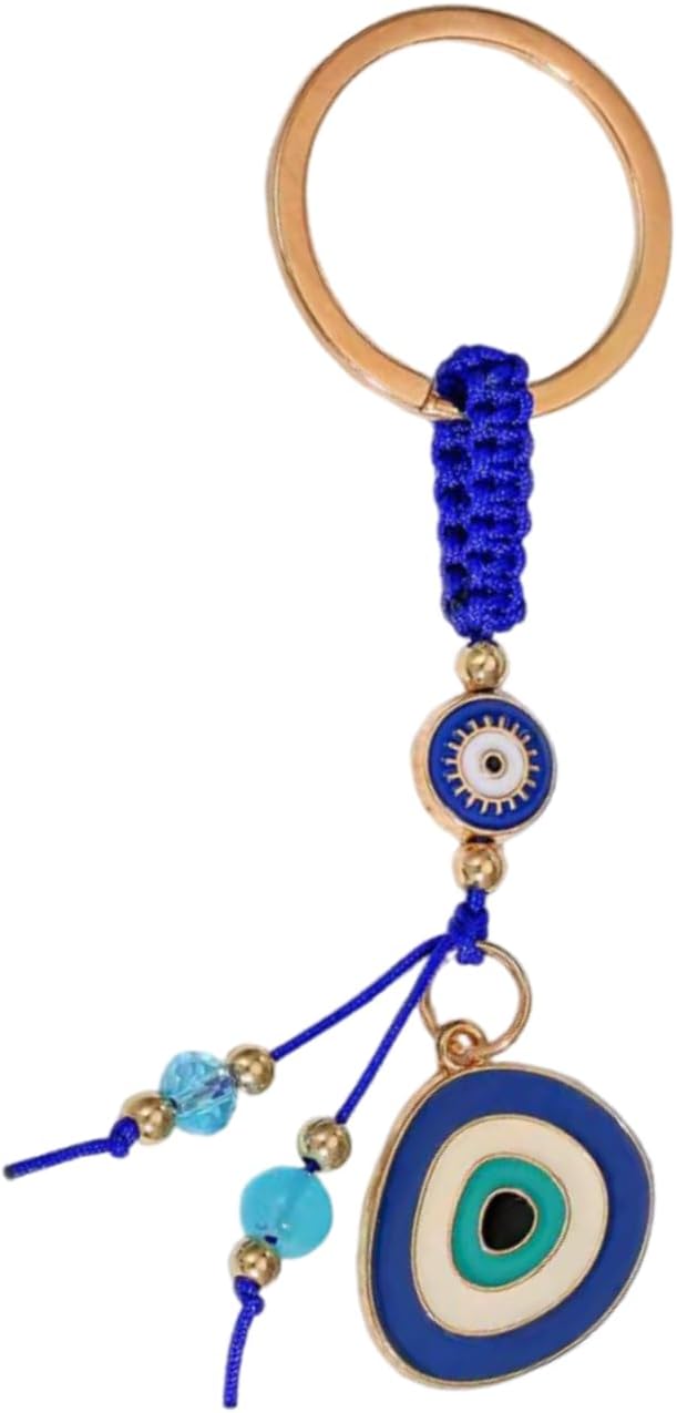COLORFUL BLING 2-3PCS Evil Eye Keychain Good Luck Amulet Keyring Protection Charm for Purse Backpack
