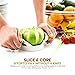 Utopia Kitchen Apple Corer and Slicer Fruit Cutter Apple Divider Wedger Stainless Steel Slicer for Fruits and Vegetables Ergonomic Handle Easy Grip 8 Sharp Blades Green