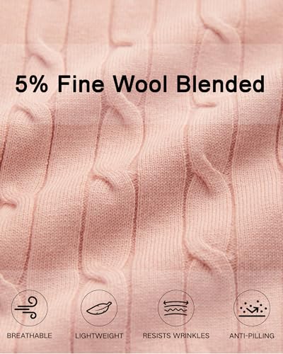 Image of Arach&Cloz Women's Wool Blend Spring Summer Lightweight Business Casual Sweater Tops 2026