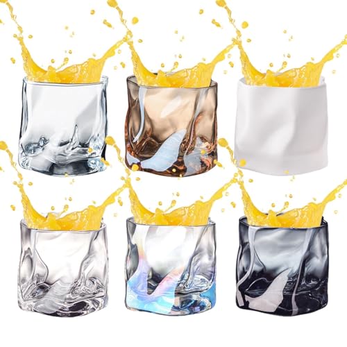 Juego de gafas de cóctel genéricas, vasos de – 6 vasos de cerveza, 200 ml de cocina de cocina, taza, dinámica elegante para cócteles, whisky, bebidas y