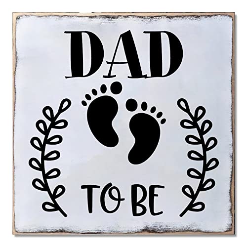 Plaque murale en bois Promoted To Dad pour la fête des pères