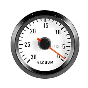 ESUPPORT Car Motor Vehicle Black Face 2″ 52mm Pointer Vacuum Gauge Meter LED Light