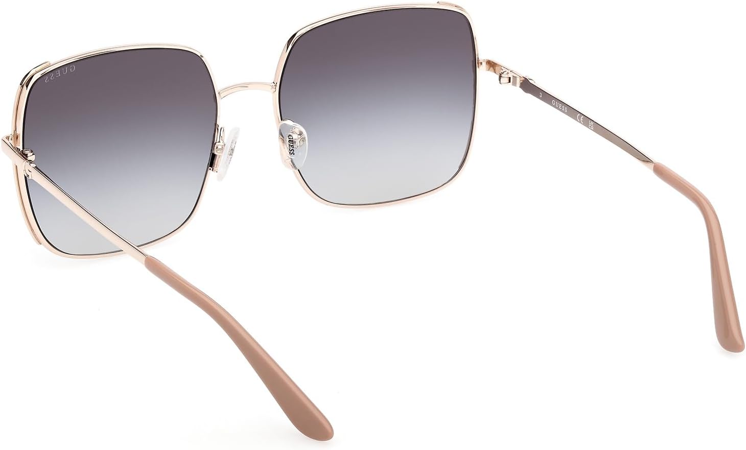 GUESS Oversized Square Metal Sunglasses