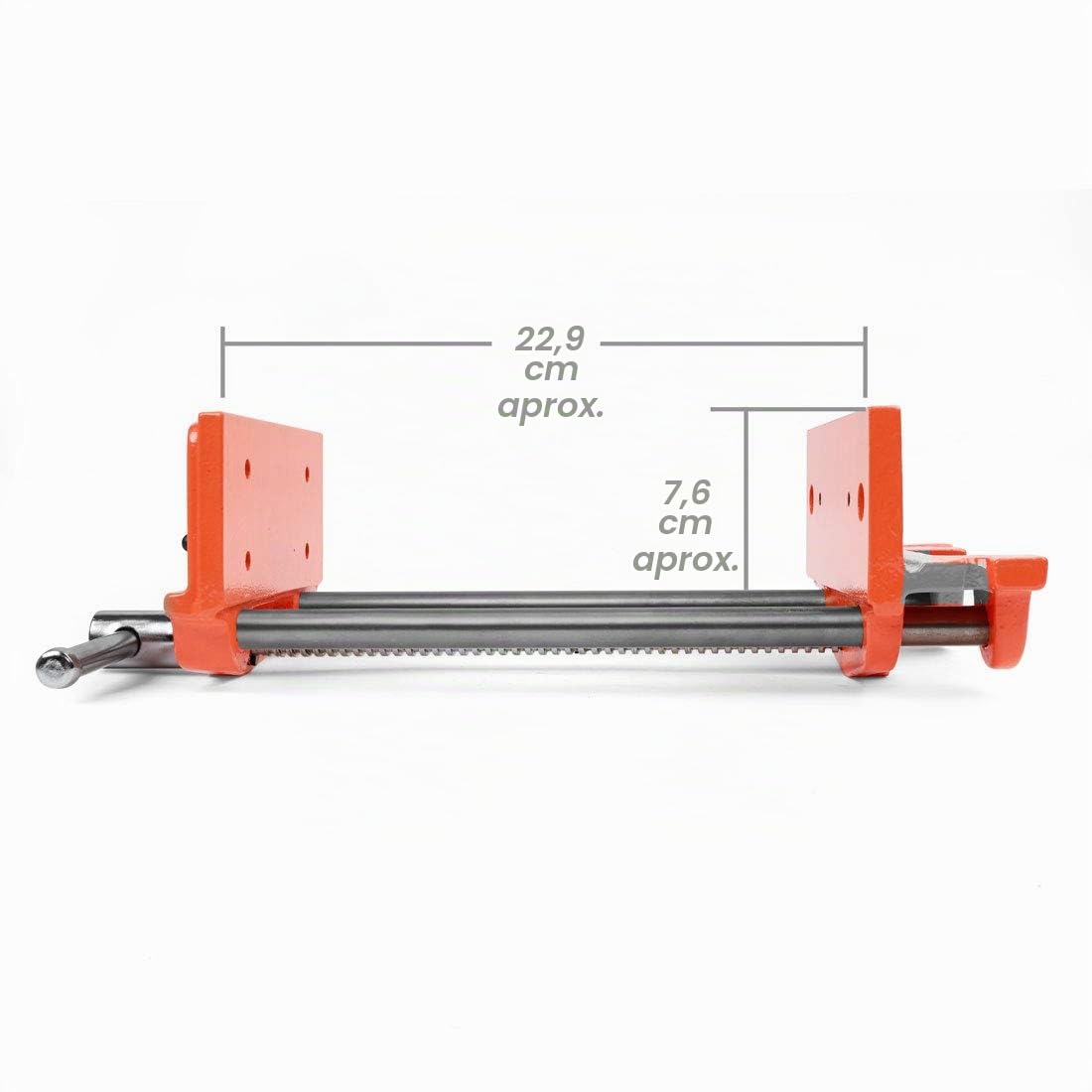 Pony POJ27091 - Tornillo de banco para carpintero, 23 cm, color naranja