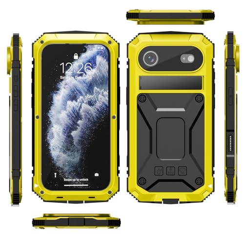 Lunivop for iPhone 16 Plus 6.7" Metal Heavy Duty Military Case Yellow by Lunivop - Used condition - Image 6