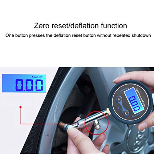 LCD Digital Tire Pressure Gauge 0-200PSI Car Tyre Air Pressure for Motorcycle Cars Truck Bicycle Motorbike Vehicle Tester by YDZN - Thumbnail 4