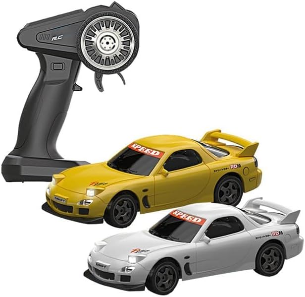 RC Drift Car, 1:24 Scale Remote Control Vehicle with LED Lights, 2.4GHz 20KM/H 4WD High Speed RC Cars, Drifting Tires, Racing Sports Toy Idea Gift for Adults Boys Girls and Kids (Multi)