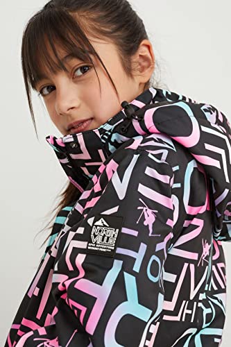 Foto von C&A Kinder Mädchen Skijacke Polyester Bedruckt schwarz 146-152