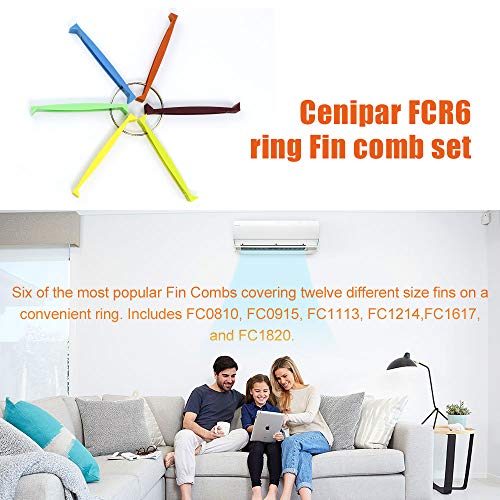 Cenipar Fcr6 Ring Fin Comb Set Cleaning Brush Coil Condenser Brush Compatible With Air Conditioner #TOP6