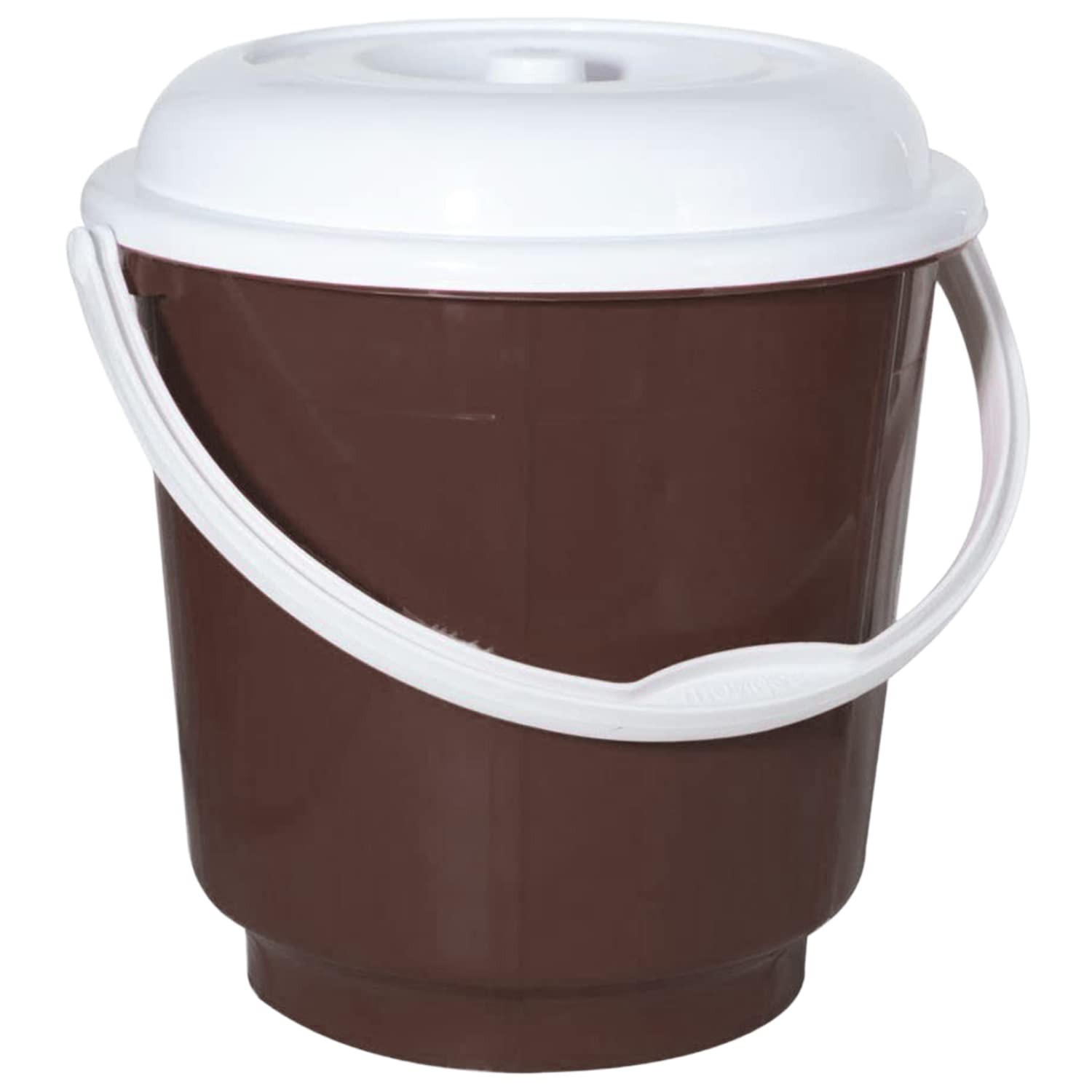 Kuber Industries Unbreakable Virgin Plastic Bucket with Lid For Home/Kitchen/Office, 18Ltr. (Brown)-47KM01166-image-43