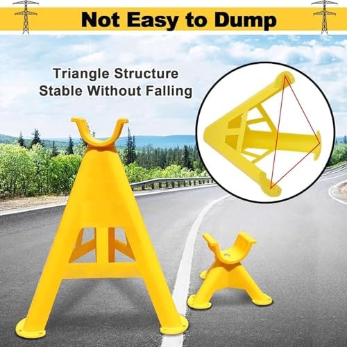 Lightweight Stackable Plastic Wire Holder - 40 Pcs Triangle Stand Support Bracket for Construction Sites, Workshops & Outdoor Electrical Projects