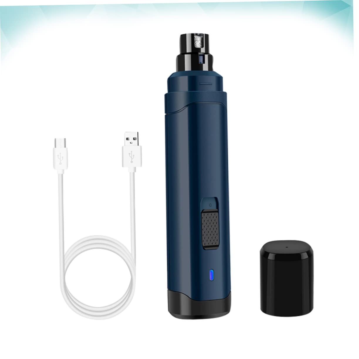 Coupe-Griffes Électrique pour Animaux De Compagnie Coupe-Ongles Automatique USB pour Chiens Et Chats Bleu Marine