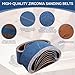 Aolabela 3x21 Inch Sanding Belts 21 Pcs 7 Grits Sizes (3 Each of 40/60/80/120/150/240/400 Grits) Heavy Duty Belt Sander Zirconia Belt Sander Paper for Wood, Metal, Stainless Steel, Cars, and Furniture
