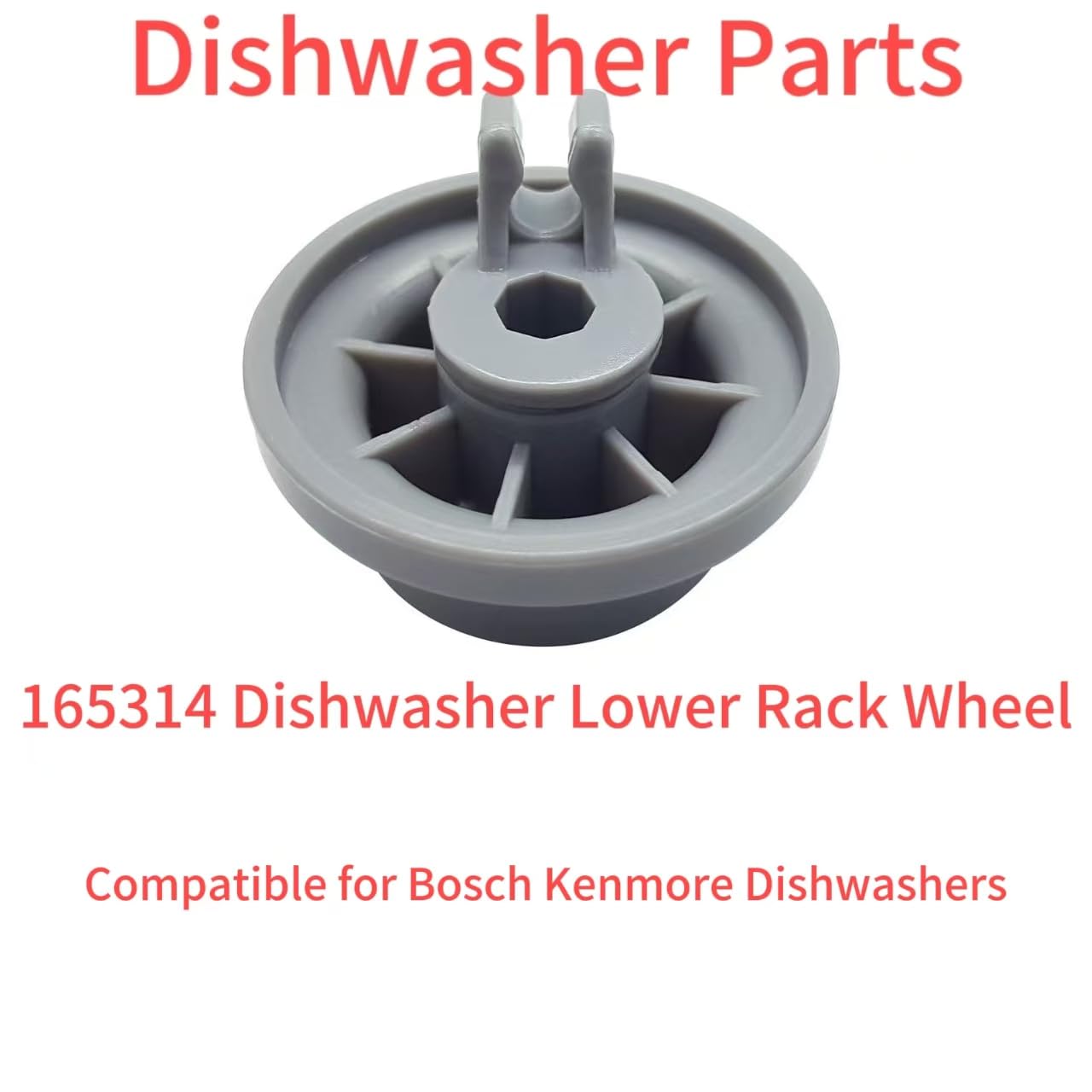Lot de 4 roues de panier inférieur 165314 pour lave-vaisselle Bosch et Kenmore, 165314 remplaçant 420198 423232 PS3439123 PS8697067 AP2802428
