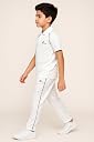 Unisex Kids White Cricket Jersey & Trouser Set – Breathable Polyester with DARK GREY Piping (4-5) gallery image