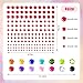2475 PCS Self Adhesive Face Rhinestone Gem Stickers, 4 Size Rhinestone Stickers for Nail Body Makeup Festival, Crystal Embellishment Sheet for Hair (15 Sheets)