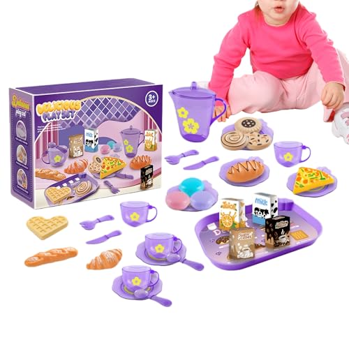 Juego de cocina para niños y juego de té realista seguro para regalo infantil de Navidad