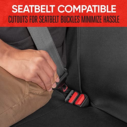 Motor Trend AquaShield Neoprene Waterproof Seat Covers for Trucks - Black 60/40 Split Bench Rear Seat Cover - Carseat Cover Automotive Back Seat Protector - Car Accessories for Kids & Dogs by Motor Trend - Image 4