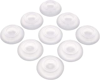 Door Stopper Wall Protector, Transparent Round Soft Rubber- Self Adhesive Clear Door Bumper Pads, Wall Shield & Silencer for Door Stop 9 Packs