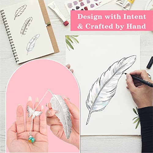 Teacher Christmas Gifts For Women Mom: Stocking Stuffers For Wife Women Metal Feather Bookmarks Vintage Butterfly Gifts For Women Unique Meaningful Reading Gifts For Book Lovers Ladies Friends Female #TOP3