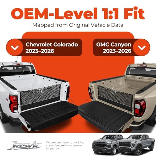 Image of 3-Layer Cargo Net for Chevy Colorado & GMC Canyon 2023-2026, Zoned Storage | Truck Bed Net with Integrated Zippered Storage Bag, Heavy-Duty Cargo Organizer Netting for Camping, Trips & Everyday Use