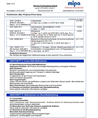 MIPA 1K-Epoxy-Primer-Spray, Korrosionsschutz, Füller, Grundierung Autolack 400ml