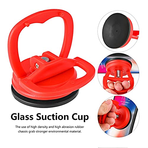 Image of Universal Disassembly Heavy Duty Suction Cup and Knife with Black Coated Stainless Steel Tweezer for Tablet Mobile LCD Glass Screen Repair Opening Tool Kit