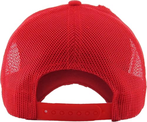 Image of KBETHOS Vintage Washed Distressed Cotton Dad Hat Baseball Cap Adjustable Polo Trucker Unisex Style Headwear