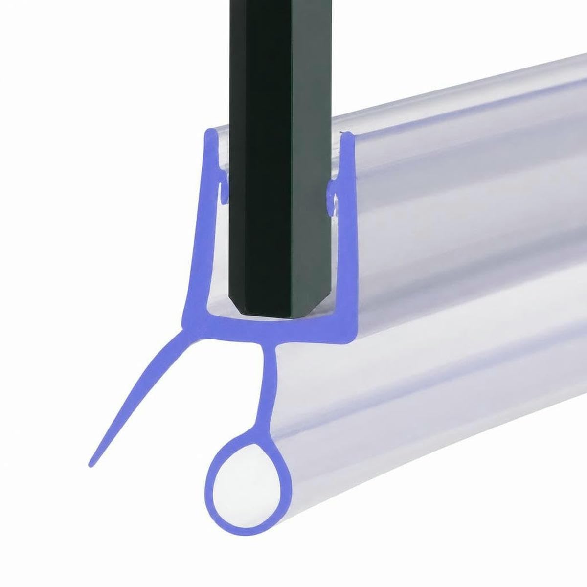 Tbskuy 10Mm Gap For 4-6Mm Glass Bath Shower Screen Door Seal Strip 4-6Mm Rubber Glass Door Weatherstrip Portable Up To 30Mm Window Glass Accessories Household-10Mm Gap-For 4-6Mm Glass-1Pcs 50Cm