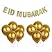 Produktbild Lembeauty 11-teiliges Set, Luftballons mit Goldglitzer und Bannergirlande Eid Mubarak für muslimischen Ramadan, als Dekoration, für Eid-Feier a