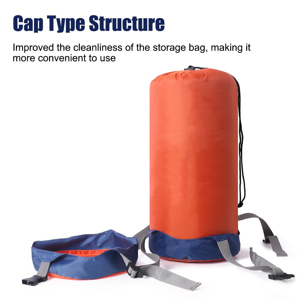 Compressione per Sacco a Pelo, 6L, 15L, 25L, 35L Sacca Stoccaggio Borsa Ultraleggero in Poliestere, Porta Sacco a Pelo Portaoggetti per Campeggio Spalla Viaggio