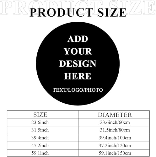 Miniatura 3 de Skyweaver Alfombra redonda personalizada, alfombra circular lavable personalizada para sala de juegos, antideslizante, alfombras de área suave para