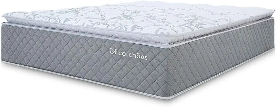 Colchão Queen Molas Ensacadas Premium Pillow Top Sleep 158x198cm BF Colchões