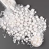 Cobakey Pearl Sprinkles for Cake Decorations 3.52 ounce White Sprinkles for Cupcake Toppers Wedding Party Valentines Halloween Christmas Supplies