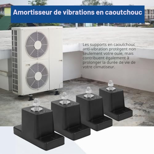 Support en caoutchouc pour climatisation anti-vibrations pour éliminer les bruits de balcon