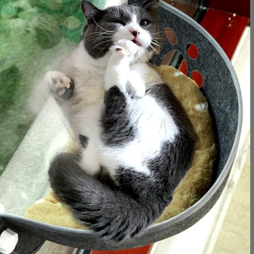 Hamaca para ventana de gatos HoveeLuty suave y lavable 4
