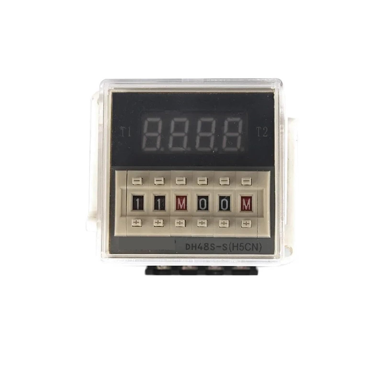 Przekaźnik czasowy Przekaźnik czasowy Cyfrowy programowalny wyłącznik czasowy DH48S-S 0,1S-99H podstawa AC/DC 12V 24V 36V 110V 220V 380V Timer cyklu powtarzania(DCAC24V)