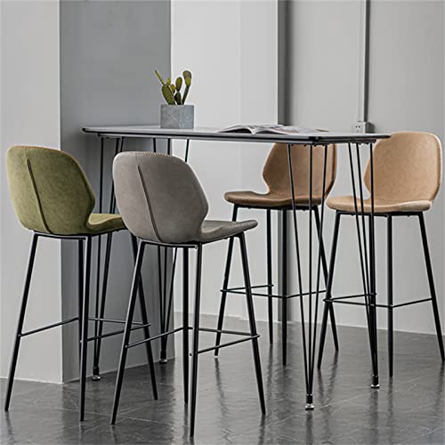 Jhkzudg Soft Pu Leather Seat Bar Chairs Set Of 2,Kitchen Island Stools Bar Stools,Breakfast Counter Kitchen Chairs With Metal Legs,For Kitchen Dining Chairs/Bistro Stools,Green #TOP1