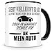 Samunshi® Auto Tasse mit Spruch Geschenk für Auto Mann Frau Kaffeetasse groß Lustige Tassen zum Geburtstag schwarz 300ml